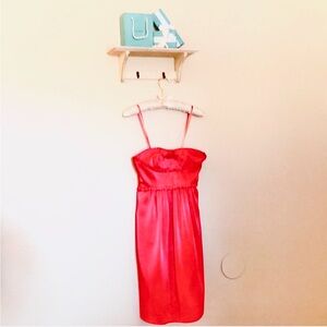 BCBG Strapless Pink Satin Dress • Quality Made